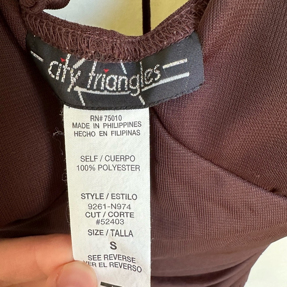 Y2K Brown Halter Dress Coquette Goth Tiered Ruffled Midi - Picture 5 of 6